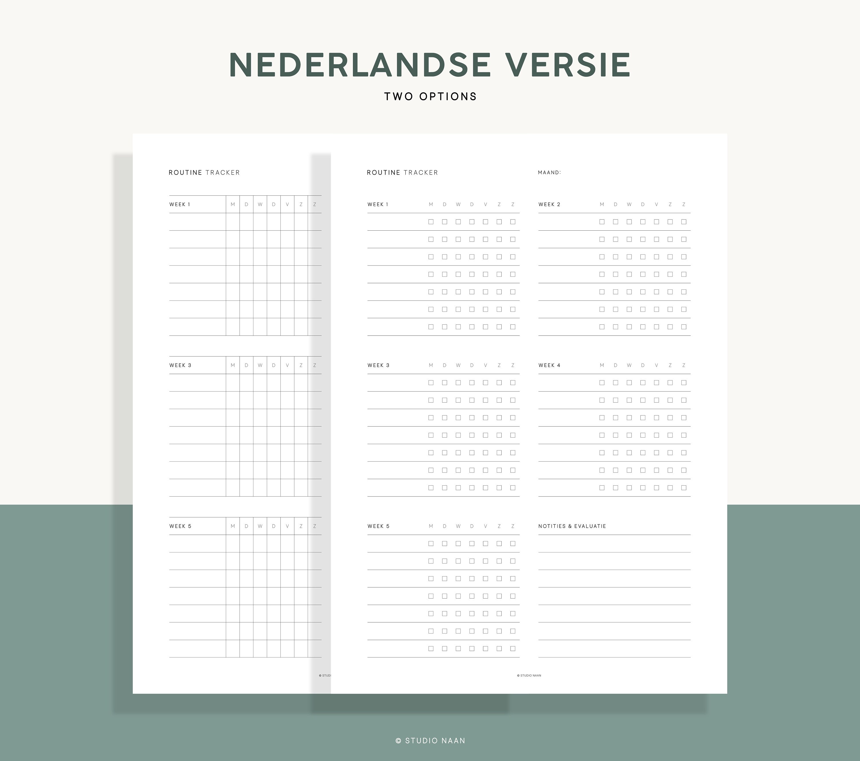 Monthly Habit Tracker Printable Routine Tracker Template Minimal ...
