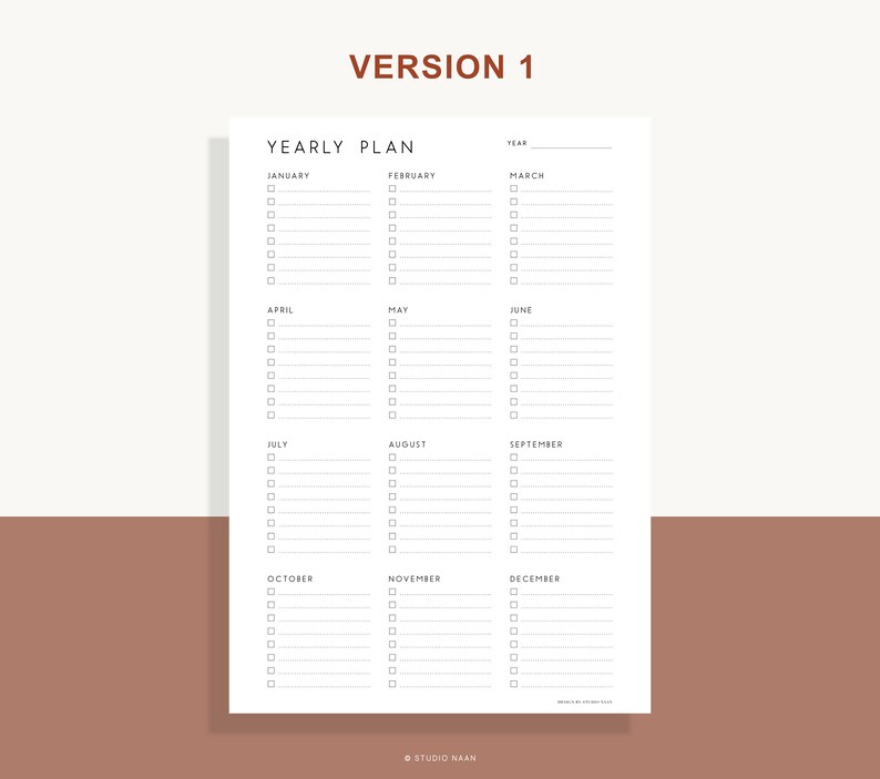 yearly-planner-printable-monthly-schedule-minimal-yearly-etsy