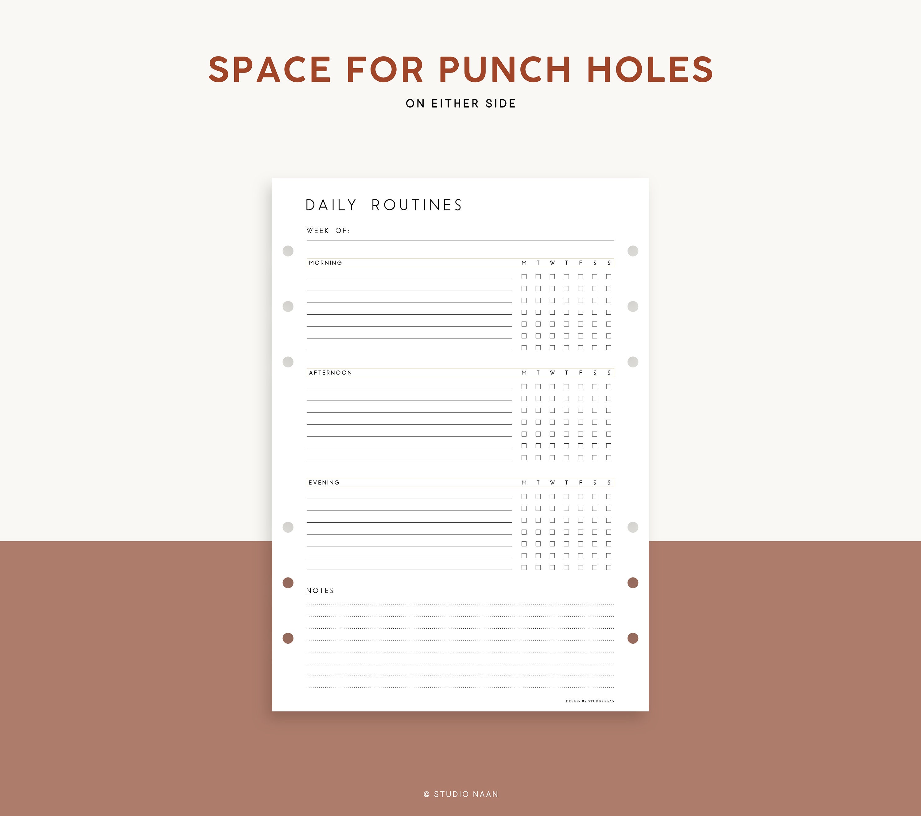 Printable Daily Routine Planner Daily Habit Tracker Template Daily ...