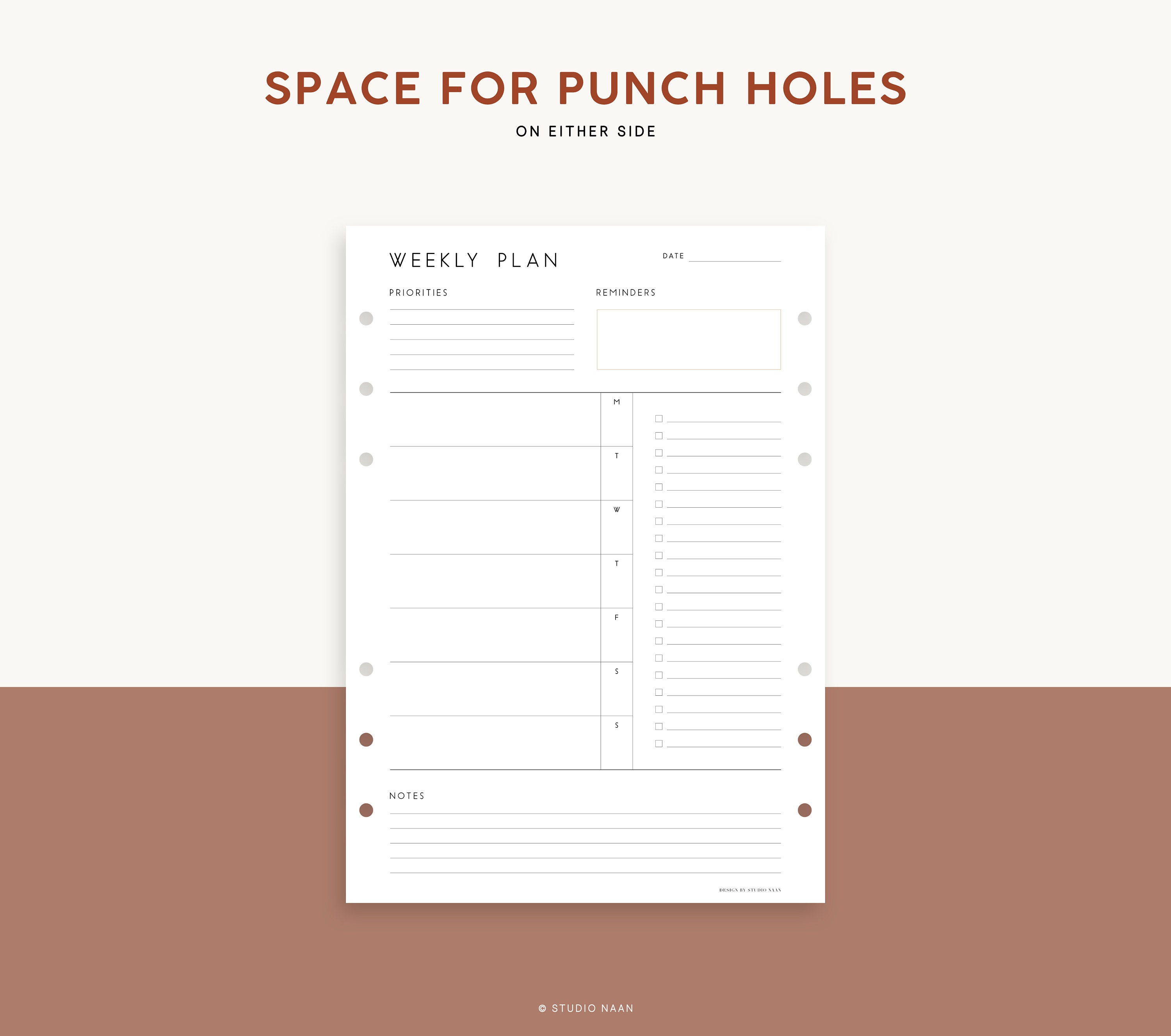 Weekly Task Planner Printable Weekly Schedule Minimal Planner Weekly ...