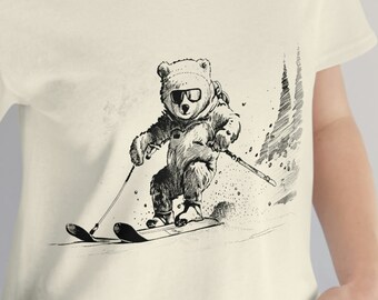 Skiing Shirt - Cute Bear Ski T-Shirt - Ski Gifts, Original TShirt