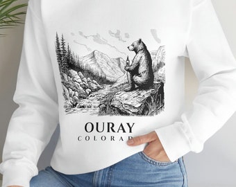 Ouray-skjortor - Björn i bergen med öl Ouray Colorado-tröja