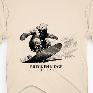 Breckenridge Shirt - Bear Snowboarding in Breckenridge Colorado T-Shirt