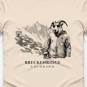 Breckenridge T-Shirt - Mountain Goat Skiing Shirt Breckenridge Colorado