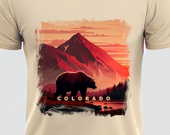 Camiseta de Colorado - Oso en las montañas Camiseta de Colorado