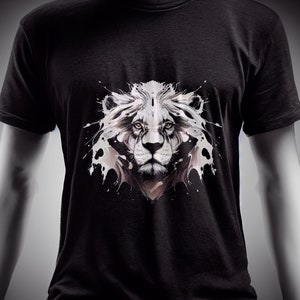 Original Lion T-Shirt - Cool Lion Splatter Design - Animal Shirt, Original Lion Artwork