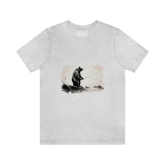Bear Fishing T-Shirt - Fishing Shirt, Fly Fishing Shirt, Fishing Gift for Anglers