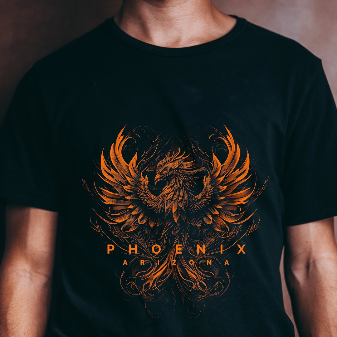 Phoenix Merch Phoenix Arizona T-shirt - Phoenix Shirts With Firey Phoenix - Original ...