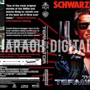 Print/hardcopy aangepaste omslag originele kunst voor The Terminator 4K Blu-ray (geen hoesje of schijf inbegrepen)