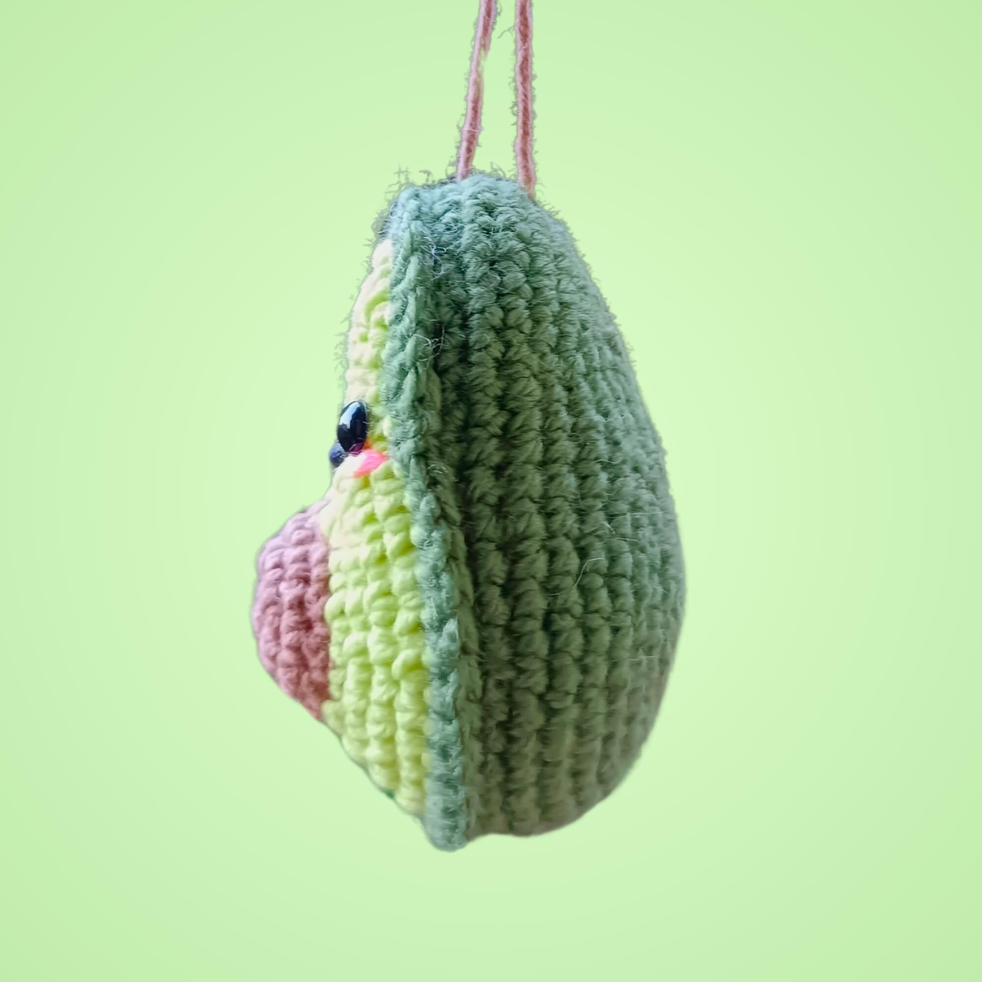 Tiny Avocado Crochet Pattern, Car Hanger Pattern, Easy Amigurumi