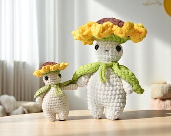 Sunflower Sprite Crochet Pattern: 2-in-1 Chunky Amigurumi Tutorial (Digital Download)