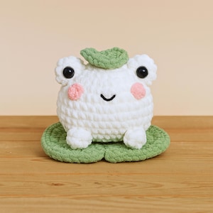 Molliger Frosch Häkelanleitung, Frosch häkeln, Amigurumi Baby Frosch, süßer Frühling Kleine Anfänger Häkelprojekte, Chunky Chenillegarn