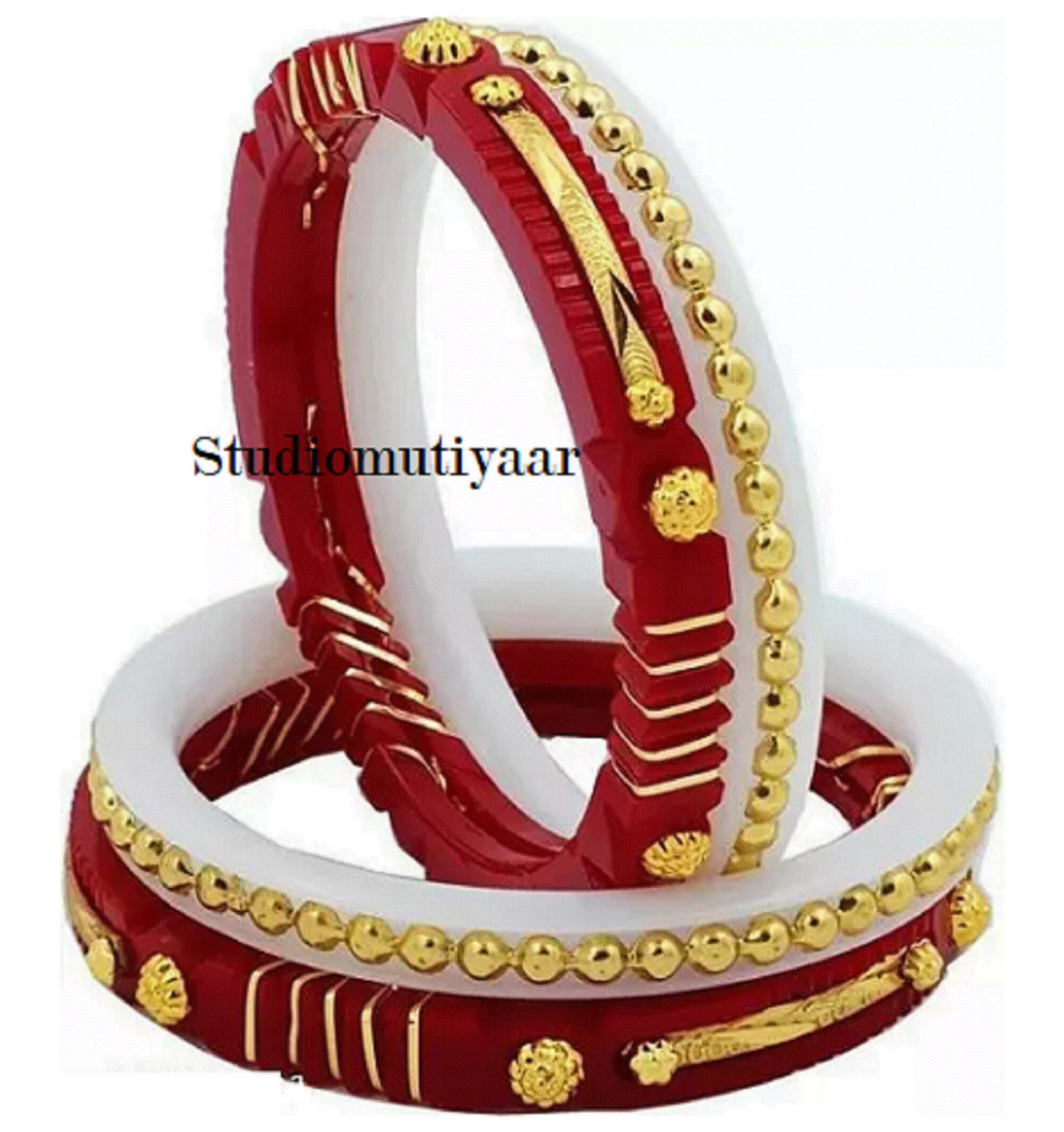 Red shankha bangles Clearance