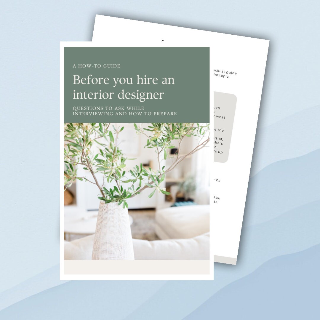 E-workbook Printable Planner: Before You Hire an Interior Designer - Etsy