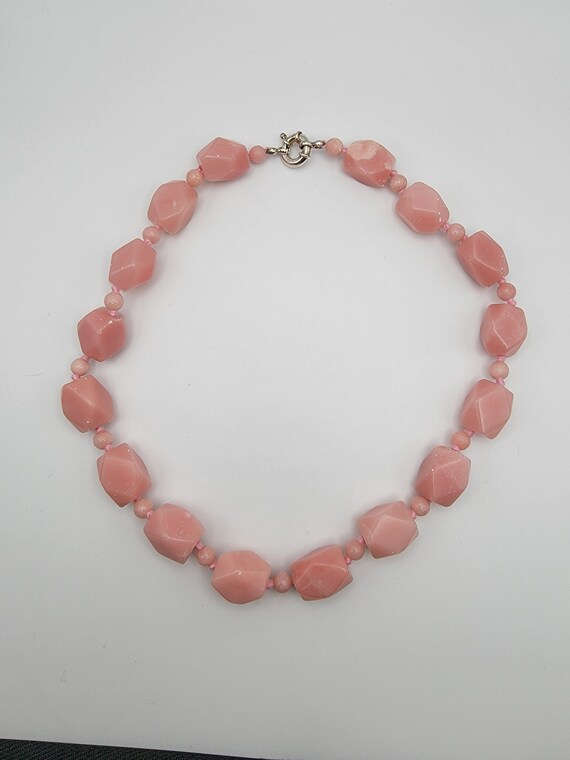 Faceted Rose Quartz Statement Necklace