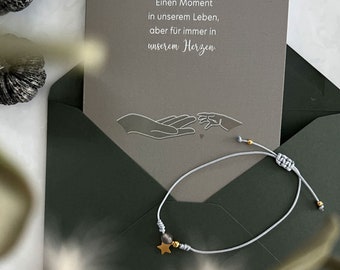 Geschenkset für Trauernde · Trauerarmband, Trauerritual und Beileidskarten