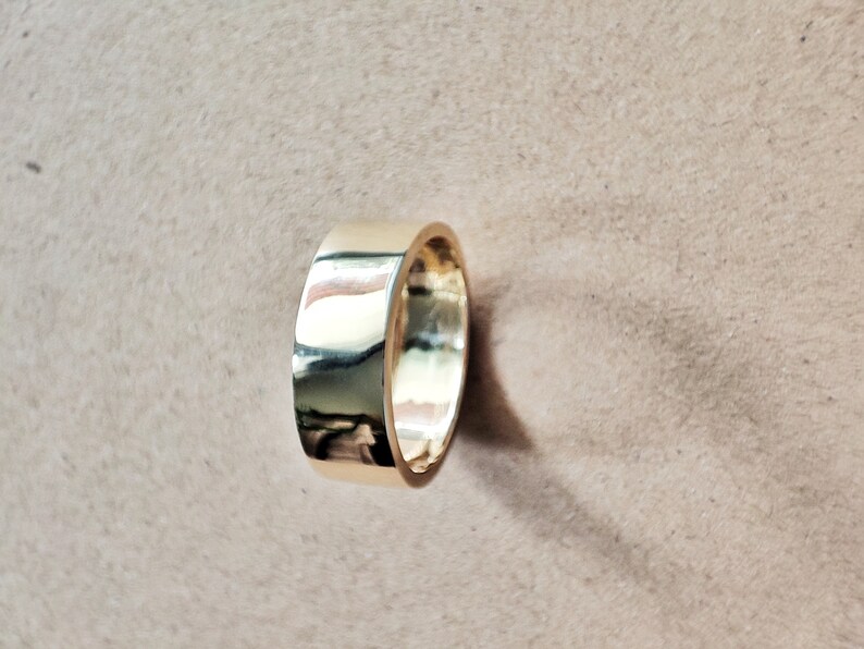 Stacking Minimalistic wide tube band ring by Glafx Jewelry, for men and women