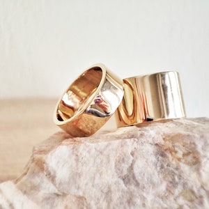 Mens Minimalistic wide tube band ring by Glafx Jewelry.