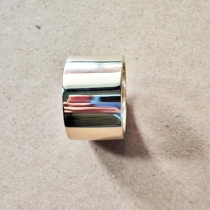Chunky Minimalistic wide tube band ring by Glafx Jewelry.