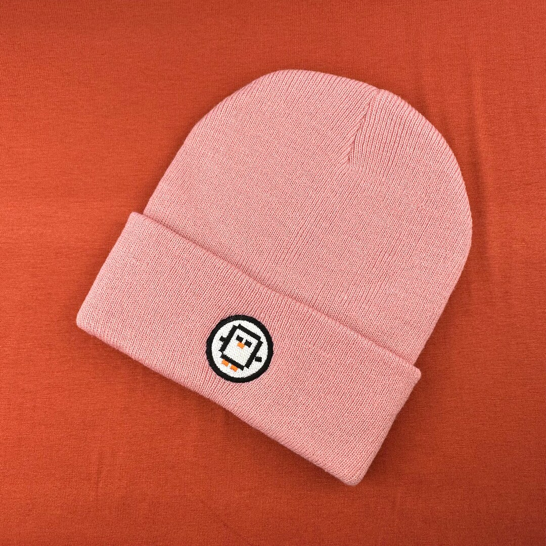 Pink Beanie Hats, Ladies Gift for Her Birthday Cute Embroidered Beanie