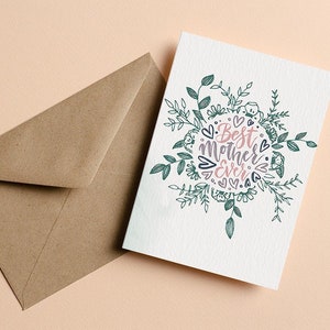 Tarjeta digital del día de la madre, tarjeta del día de la madre imprimible, descarga digital, tarjeta floral, feliz día de la madre, tarjeta imprimible, tarjeta minimalista