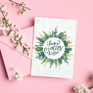 Digital Mother&#39;s day card, printable mother&#39;s day card, digital download, floral card, happy mother&#39;s day, printable card, minimalist card