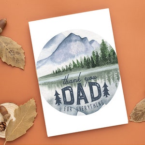 Tarjeta digital del día del padre, tarjeta del día del padre, tarjeta imprimible, tarjeta de acuarela, día del padre imprimible, tarjeta para él, tarjeta para papá