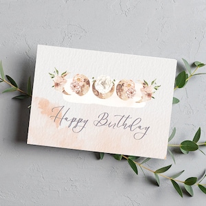 Digital Birthday Card, printable birthday card, printable card, digital card, digital download, floral card, birthday card, watercolor card