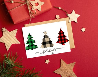 Digital Christmas Card, Christmas card, Printable Christmas card, printable card, holiday card, happy new year card, watercolor