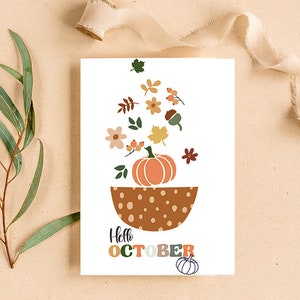 Digital Thanksgiving card, printable thanksgiving card, happy thanksgiving, fall card, pumpkin card