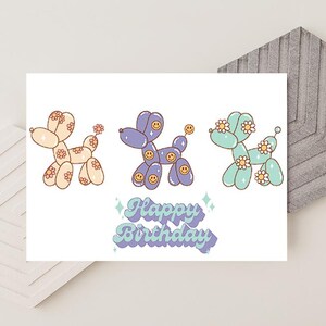 Cartão de aniversário digital, cartão de aniversário para impressão, cartão para impressão, download digital, cartão floral, cartão de aniversário retrô, cartão de aniversário vintage