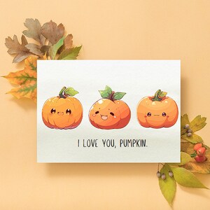 Printable Fall Birthday Card, pumpkin card, printable card, printable birthday, gifts for her, digital download, pumpkin, kawaii