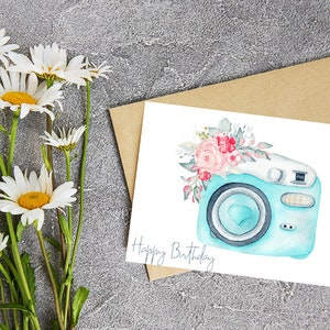 Cartão de aniversário em aquarela para impressão, cartão digital, aniversário digital, cartão para impressão, feliz aniversário, cartão em aquarela, presente para ela