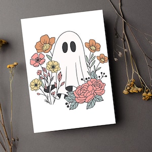 Tarjeta digital, tarjeta imprimible, tarjeta de calavera, tarjeta en blanco, tarjeta de cualquier ocasión, descarga imprimible, descarga digital, tarjeta gótica, tarjeta de acuarela