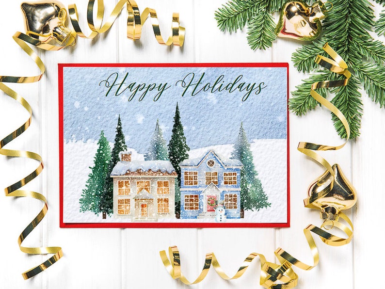 Printable Happy Holidays Card Digital Card Digital Download Printable Happy Holidays Card Digital Card Digital Download