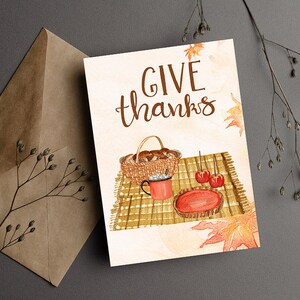 Digital Thanksgiving card, printable thanksgiving card, happy thanksgiving, fall card, pumpkin card