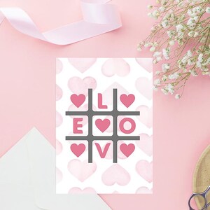 Printable Valentine&#39;s Day card, valentine&#39;s card, printable card, digital card, digital download, watercolor card