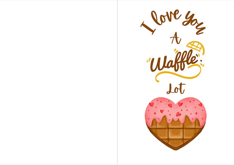 Printable Fold Valentine's Day Card, Printable Card, Printable ...