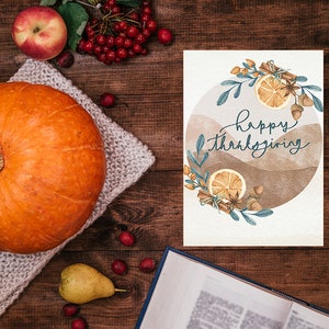Digital Thanksgiving card, printable thanksgiving card, happy thanksgiving, fall card, pumpkin card