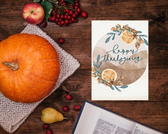 Tarjeta digital de Acción de Gracias, tarjeta de acción de gracias imprimible, feliz acción de gracias, tarjeta de otoño, tarjeta de calabaza