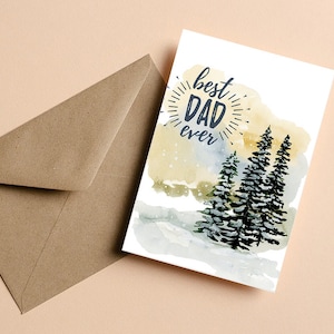 Digitale Vaderdagkaart, vaderdagkaart, printbare kaart, aquarelkaart, printbare vaderdag, kaart voor hem, kaart voor papa