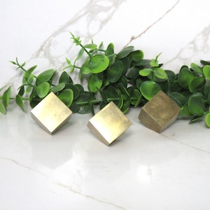 Pyrite Cube Crystal: Gold Chalcopyrite Stone, Abundance Gemstone