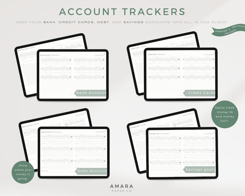 Digital Budget Planner Goodnotes Printable Notability Monthly Budget