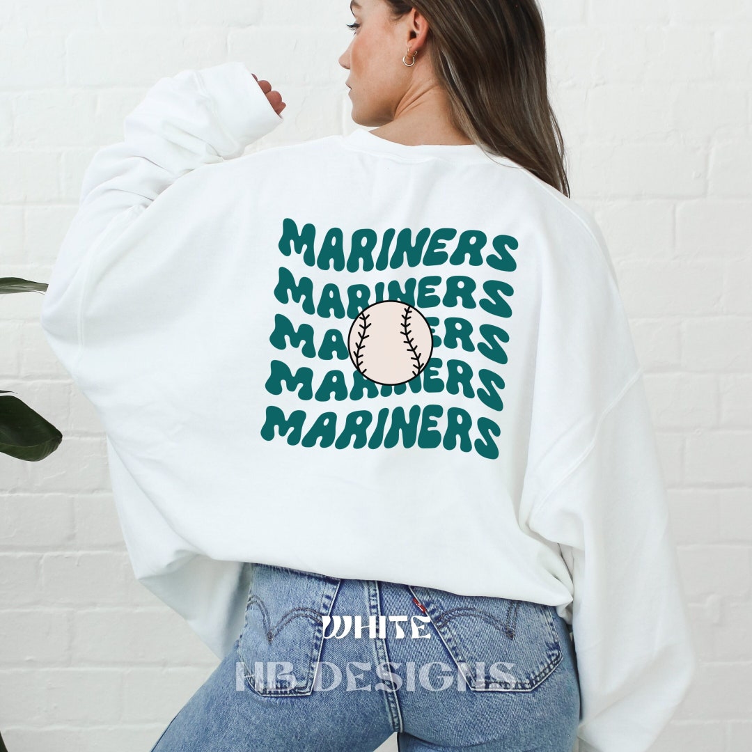 Seattle Mariners Retro Baseball Sweatshirt Mariners Crewneck Etsy