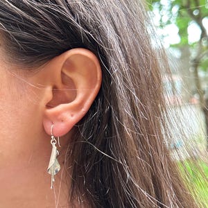 Sterling Silver Calla Lily Dangle Earrings | Handmade Floral Jewelry