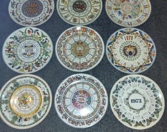 Royal Copenhagen Annual Mini Plate - 1997, 1998, 1999, 2000, 2001 