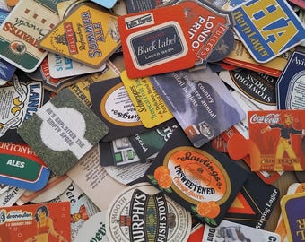 Vintage selectie van 25 bier-/barmatten
