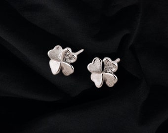 Pendientes de plata con trébol