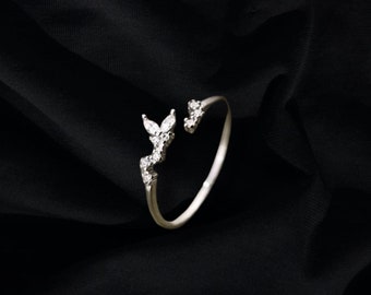 Butterfly Diamond Open Ring