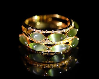 18k Gold & Jade Lace Ring